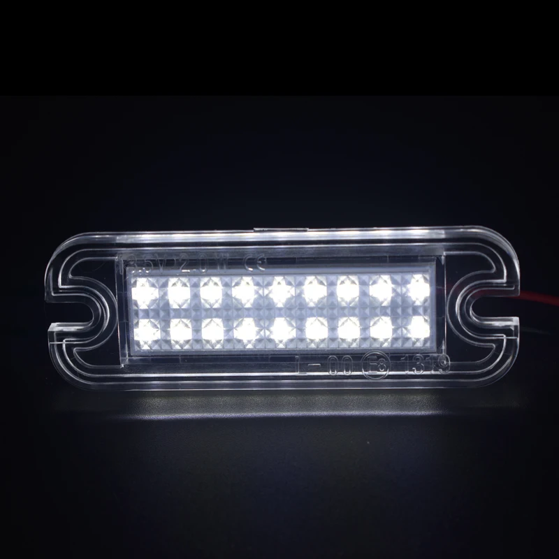 

QCDIN for Mercedes Benz LED Canbus Car License Plate Lights 18 SMD 6000K White for Benz W463 G500 G550 G55 G63 G65 1990-2012