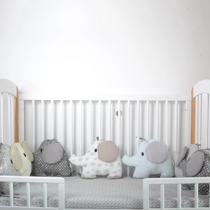 6 шт./лот детская кровать бампер кроватка слон защита для кроватки новорожденных