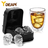 ydeapi ice cube maker diy creative silica skull shape tray mold home bar party cool whiskey wine ice cream bar tools