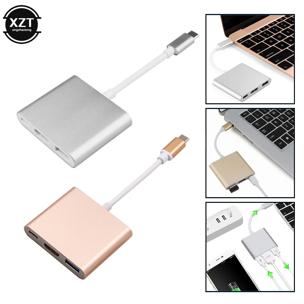 USB C концентратор HDMI адаптер для Macbook Pro/воздуха Thunderbolt 3 Тип 4K 0 Порты и разъёмы