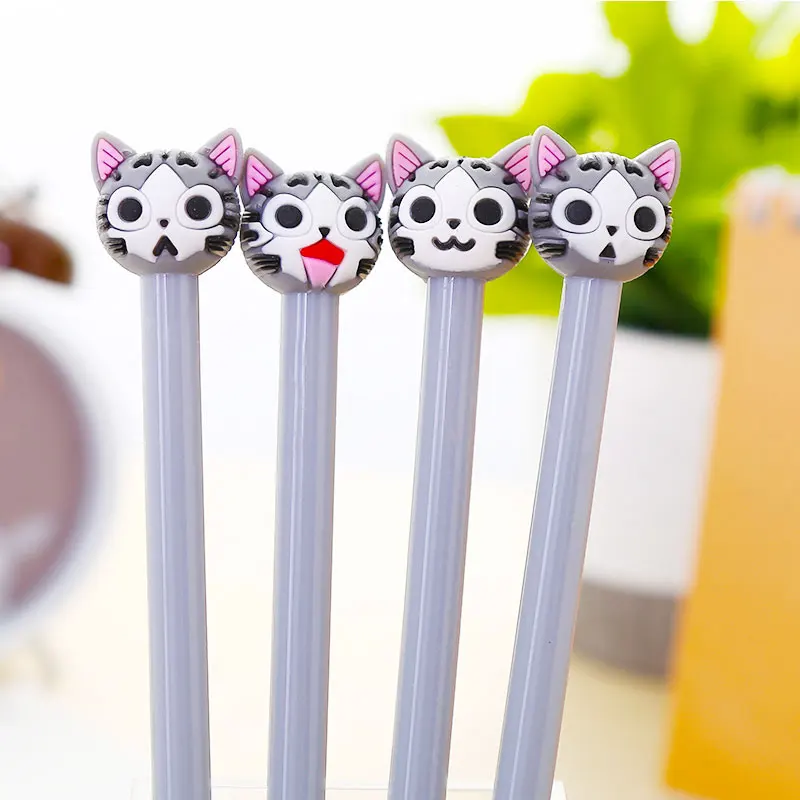 

Korean Cute Duck Black Cat Gel Pen Refill Kawaii Animal Stationery Back to School Office Supply Accessory Kids Girl Gift Kit