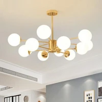 modern lustre chandeliers living room bedroom ceiling e27 led adjustable ball glass hanging lamp dining room lighting fixtures