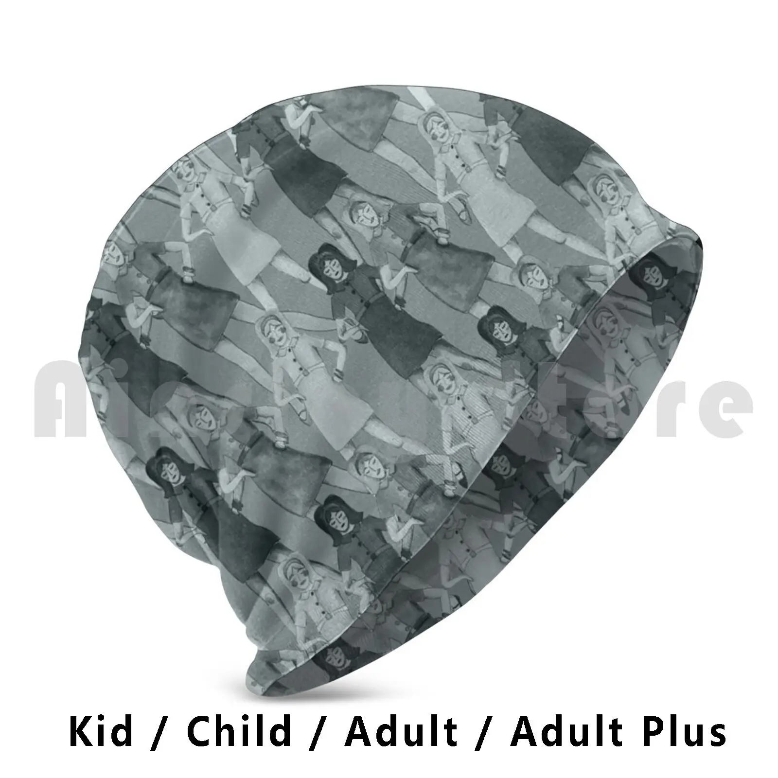 Трикотажная Шапка-бини с газетами для девочек в стиле хип-хоп |