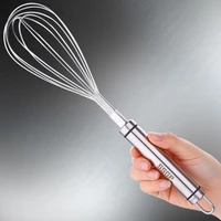 manual whisk 304 stainless steel mini kitchen handheld household egg whisk baking tool mixing whisk 12 line design egg tools