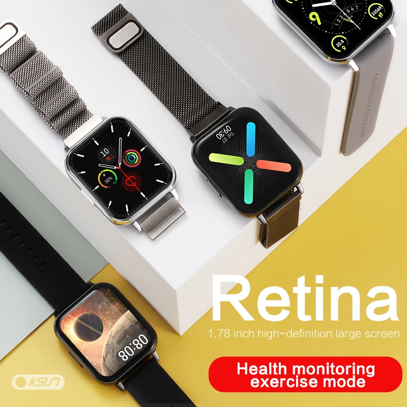 

Ksun Smart Watch 2.5D Chamfered Screen Sports Health Blood Pressure Heart Rate Monitoring Smart Bracelet For Men Women KSS990