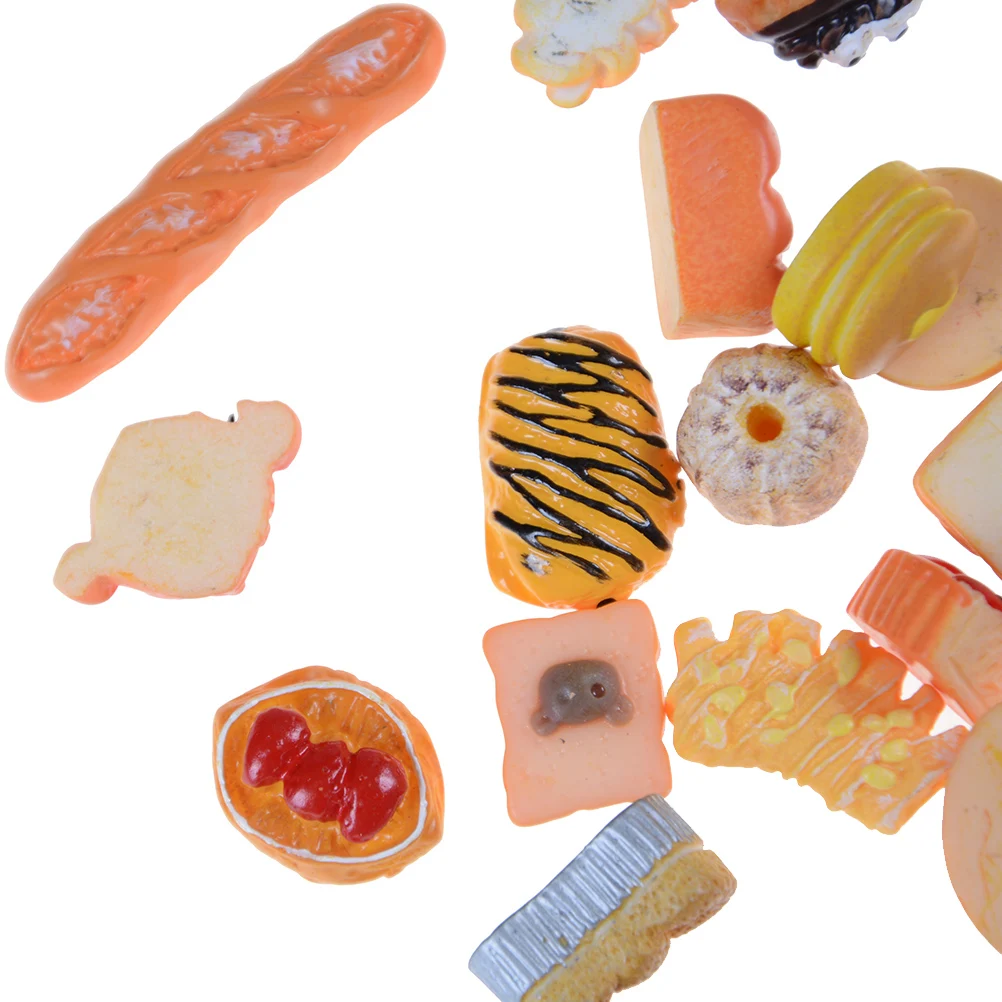 

10pcs Home Craft Mini Food Ornament Miniature Dollhouse Decor Random Color