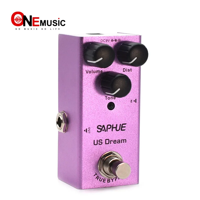 saphue elektrische gitarre uns traum distortion pedal volumendistton knob wirkung pedal mini einzigen typ dc 9v true bypass free global shipping