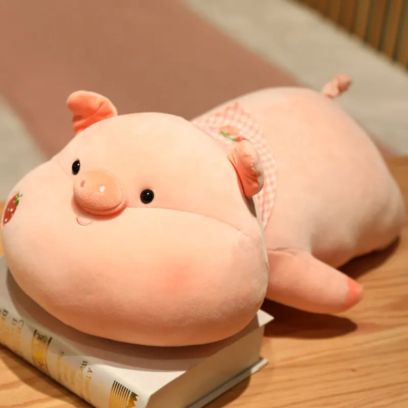 

50cm/65cm/ 85cm Stuffed Animal Strawberry Pig Plush Pillow Hug & Cushion Soft Toy Doll Gift for Children Adults Indoor Decor