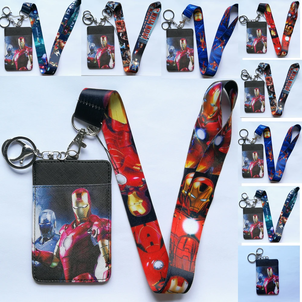 Лот мультфильм Железный человек ремень для шеи ремешок карты автобуса