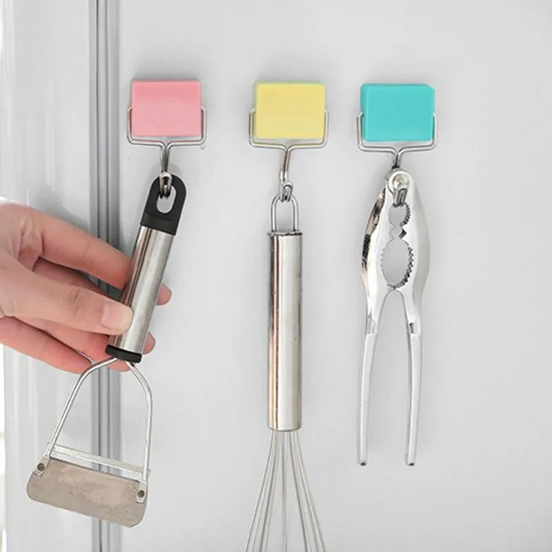 

Cute Fridge Magnets Sticker Microwave Without Trace Wall Storage Home Decor Holder Hanging Holder Magnet Key Storage Q8B9