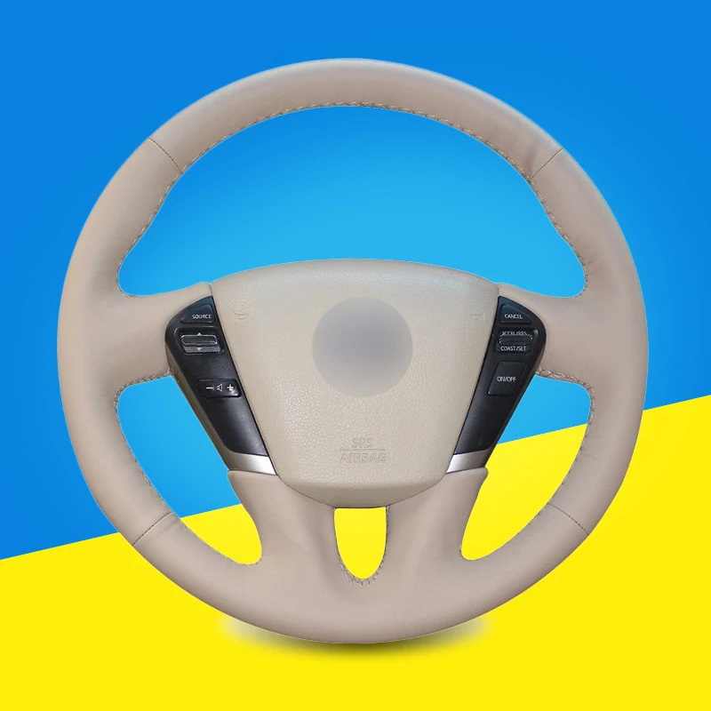 Ручная швейная Автоматическая Оплетка на рулевое колесо Крышка для Nissan Teana 2008 2012