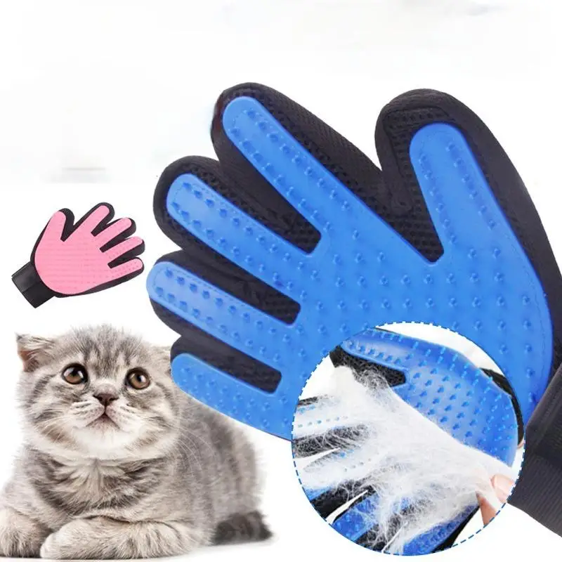 

Rubber Pet Dogs Cats Grooming Gloves Mitten Deshedding Cleaning Animal Hair Remover Brush Scratcher Combing Massage