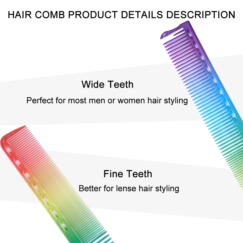 Парикмахерские аксессуары набор для ухода за волосами Радужная расческа три