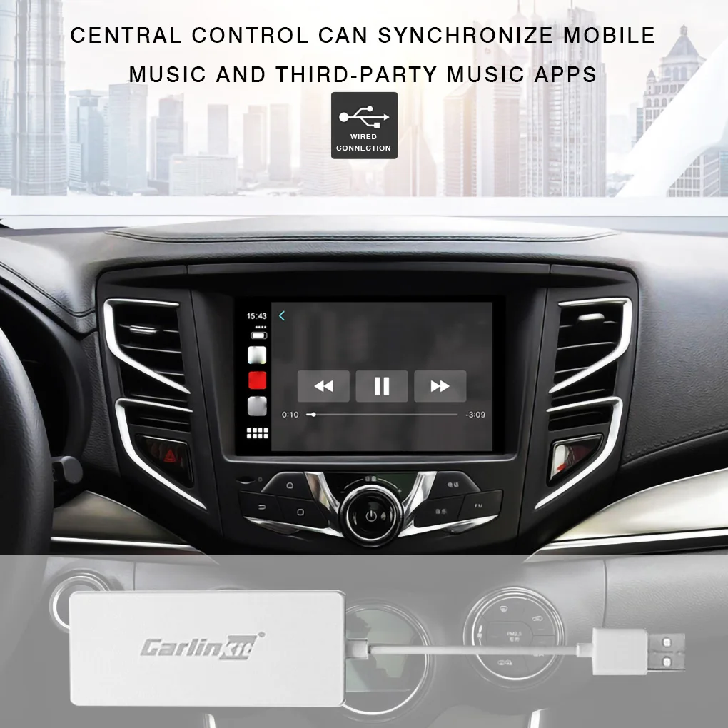 

Carlinkit Wired Carplay Dongle For Car Carplay/Android Screen Video Converter White