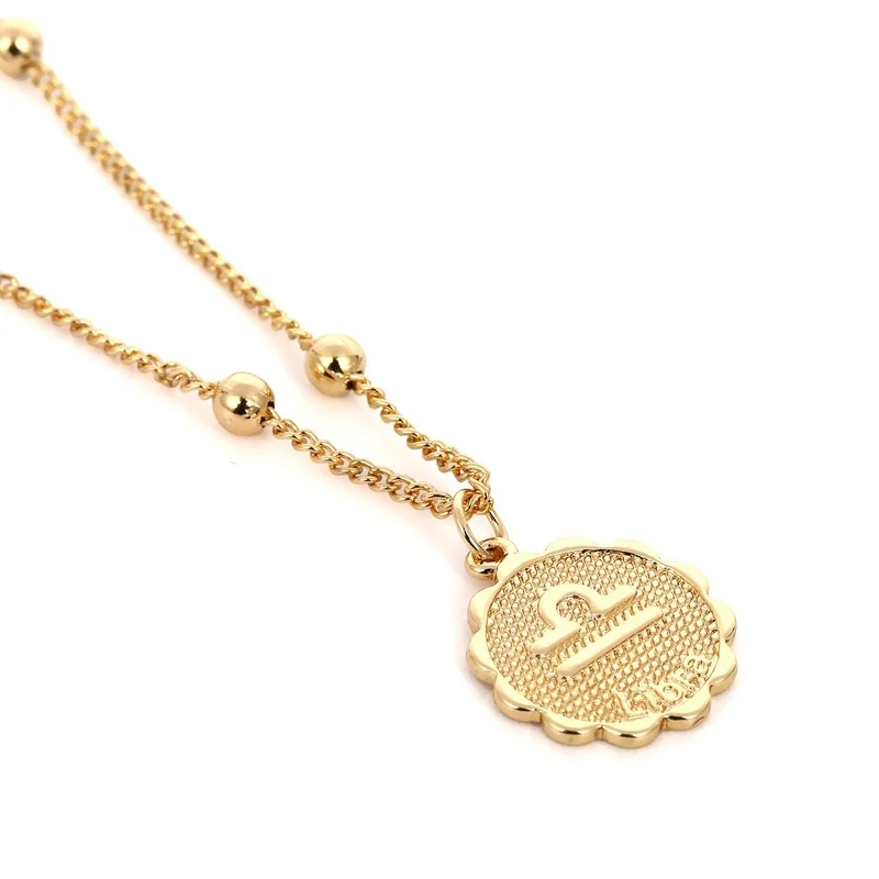 

12 Zodiac Letter Constellations Pendants Necklace For Women Men Virgo Libra Scorpio Sagittarius Capricorn Aquarius Birthday Gift