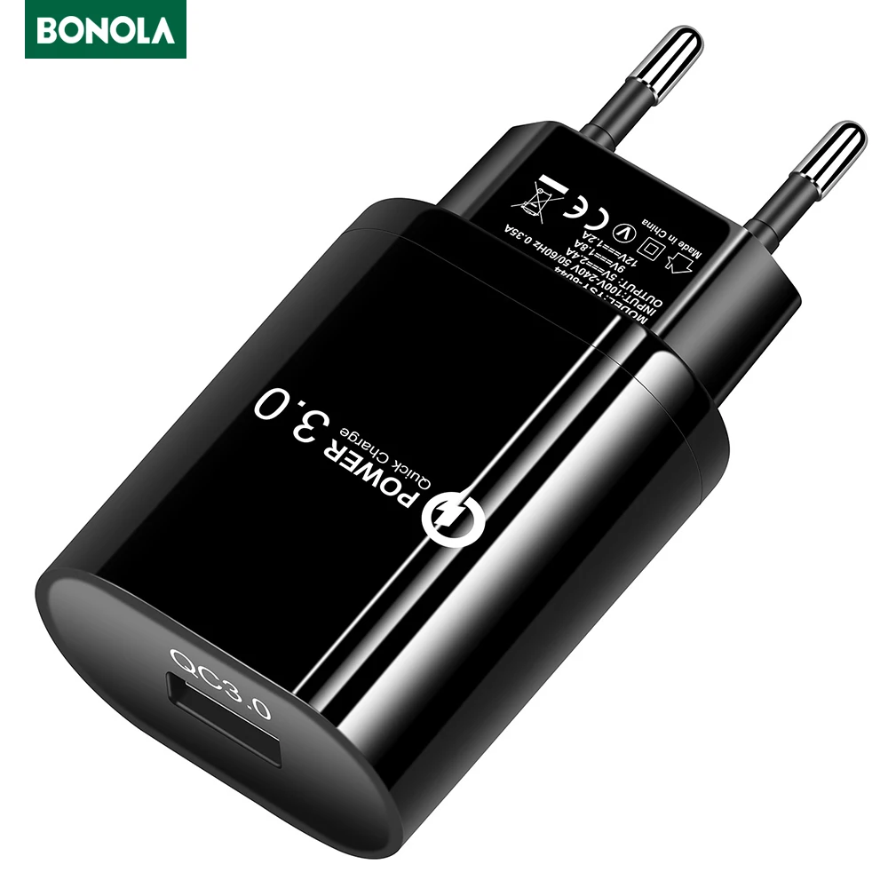 Сетевое зарядное устройство Bonola 18 Вт 3 0 А USB|Зарядные устройства для телефонов| |