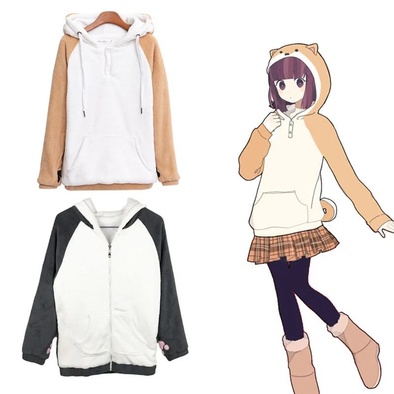 

Japanese Shiba Inu Husky Dog Cartoon Hoodie Cute Coat Pullover Hood for Girlfriend Boyfriends A66