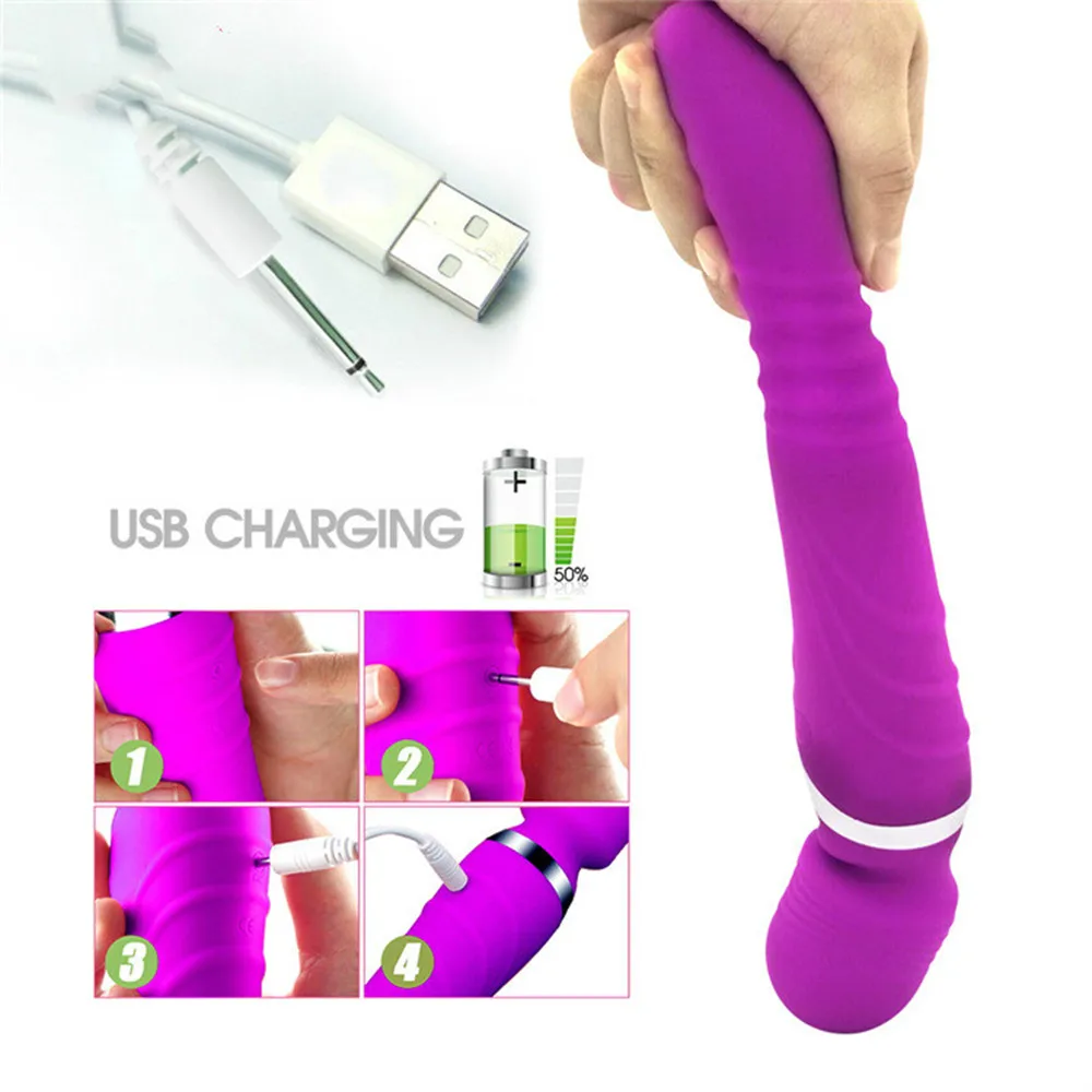 Секс игрушки двуглавый вибрирующий AV палка секс фаллоимитатор вибратор