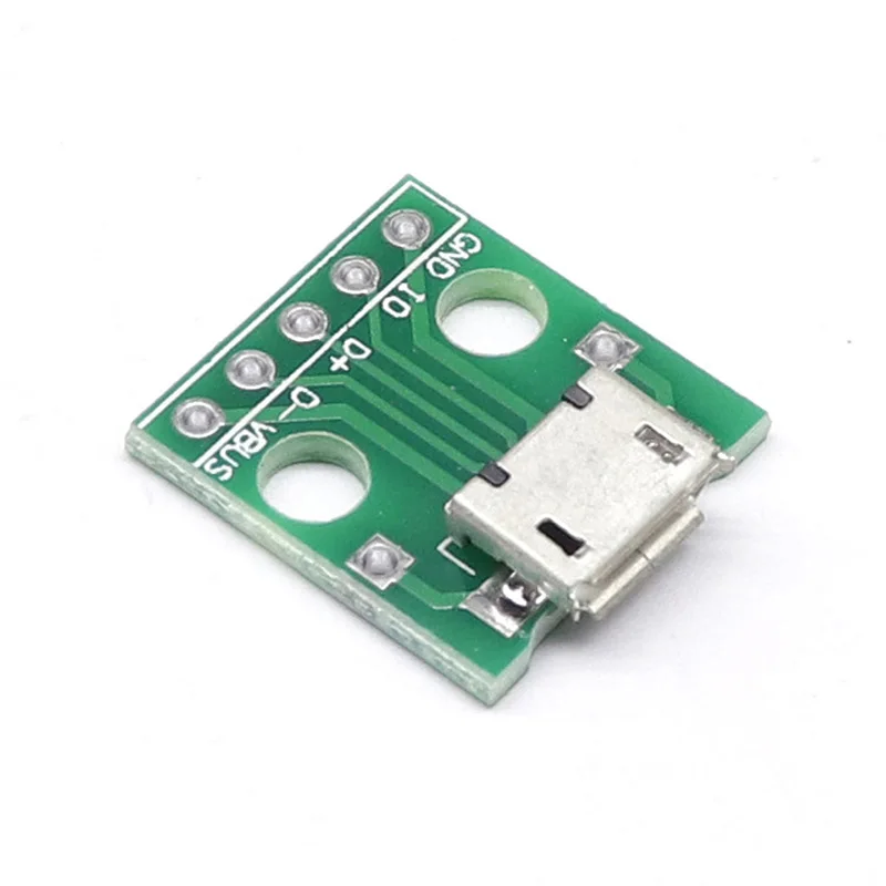10 шт. адаптер MICRO USB Для DIP-адаптера 5-контактный женский разъем искусственная