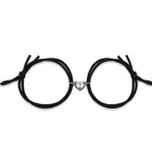 Простой кожаный браслет с узлом, магнитная застежка в форме сердца, браслет с веревкой для студентов, браслет для лучшего друга, подруги, пары