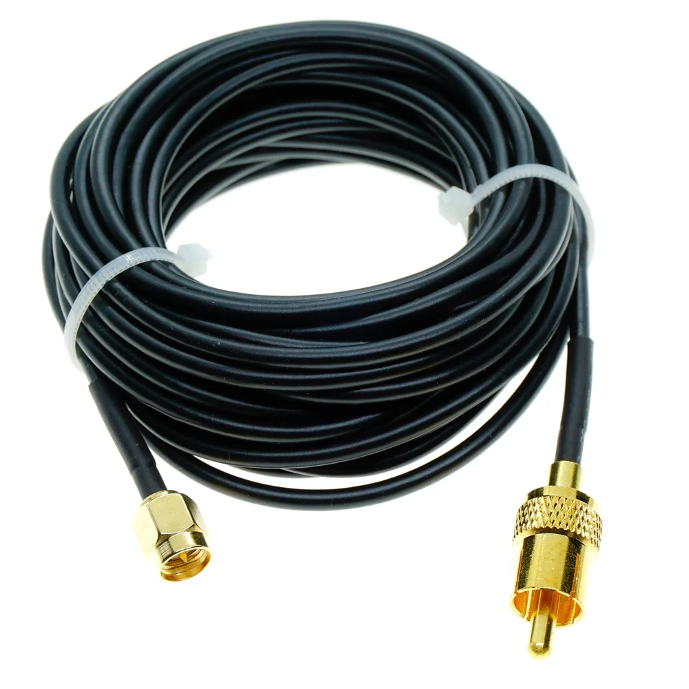 Кабель для ТВ-антенны с разъемом SMA типа папа и штекером RCA 50 ом кабель RG174 SDRPlay HackRF