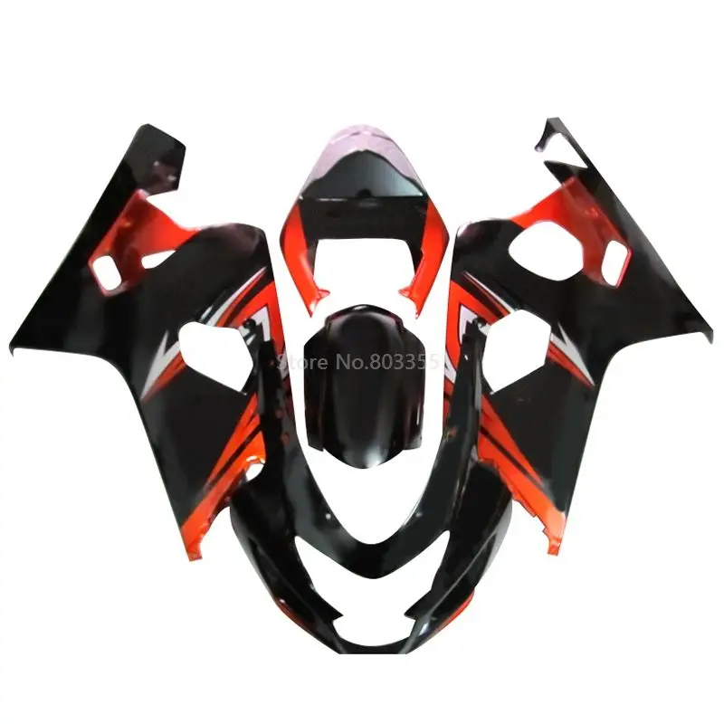 

Motorcycle Accessories Fairings Kits For SUZUKI GSXR600 750 2004 2005 K4 K5 Black Orange fairing gsxr600 04 05 Injection MU29