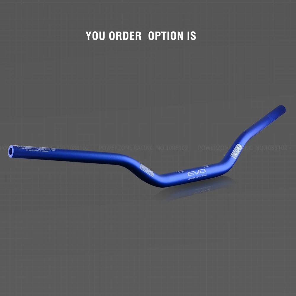 Blue Серая алюминиевая 28 мм 1-1/" Руль для moto rcycle moto MX CR CRF CRM XR YZ YZF WR WRF DR DRX RM РМЗ EX 85 125 200 250 400 650 - Цвет: Blue