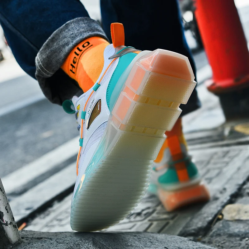 

Explosive style men's leather balance running shoes, fashionable casual shoes, outdoor fitness sports shoes for all seasons