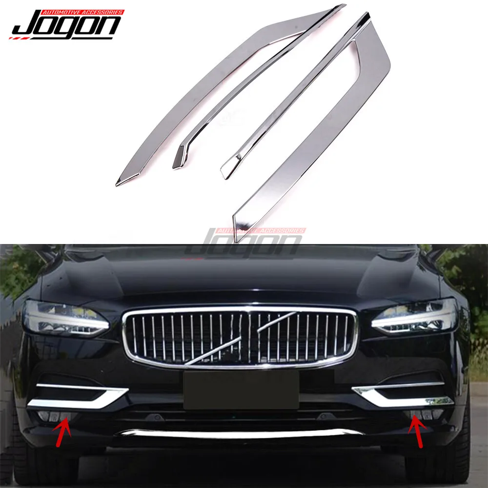 Для Volvo S90 2017 2019 автомобиля ABS хромированная решетка передние противотуманные