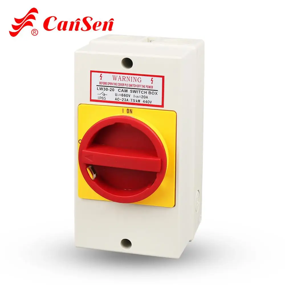 

20A Isolating switch Ue 440V Ith 4P 4 pole with IP65 waterproof protective box (CE, CCC certificate)