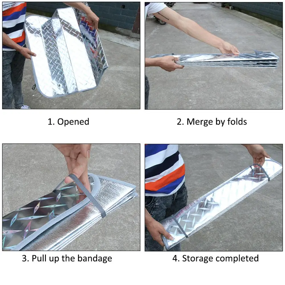 Универсальная защита от УФ-лучей солнца на переднее и заднее стекло автомобиля |