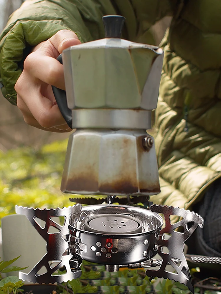 

Outdoor Gas Burner Windproof Camping Stove Portable Folding Ultralight Split Lighter Tourist Equipment For Hiking Cooking Tool