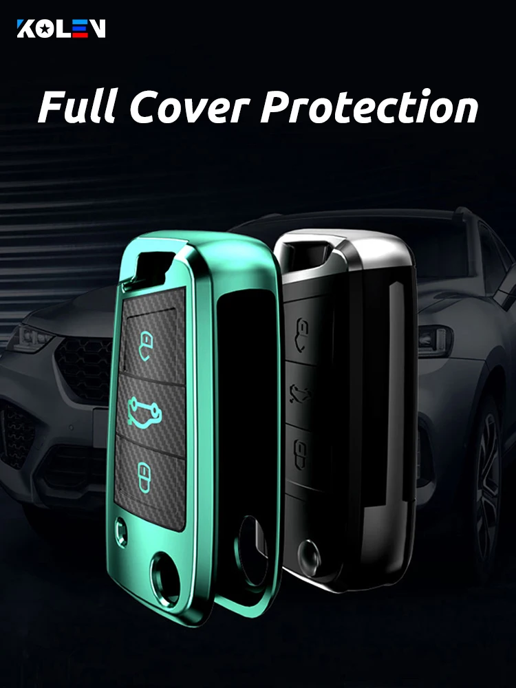 Чехол для автомобильного ключа чехол из углеродного волокна VW Volkswagen Golf 7 MK7