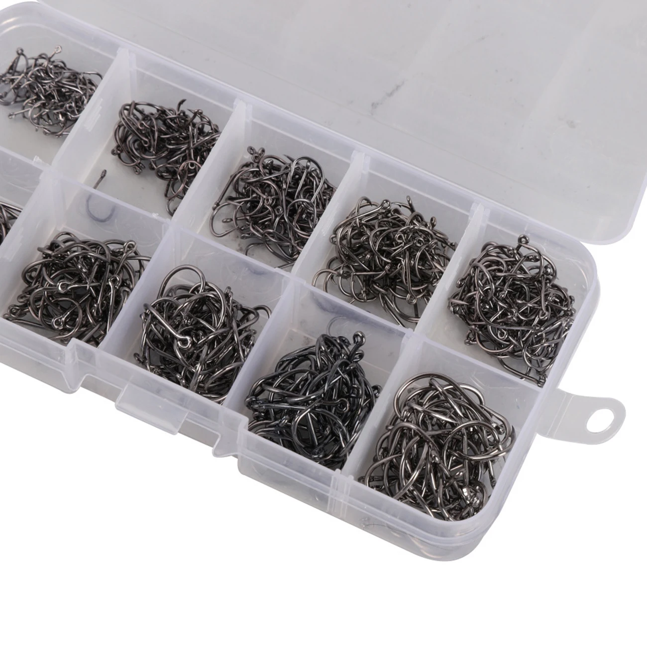 

500Pcs Fishing Hooks Barbed Carbon Steel Single Circle Fishing Hook Fly Fishing Jig Carp Hooks Sea Tackle Accessories