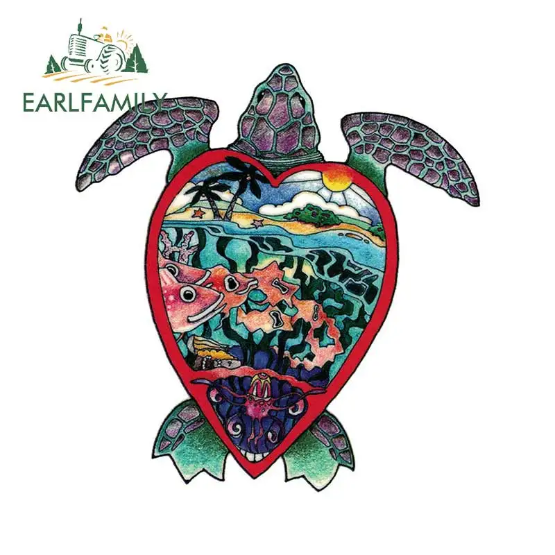 EARLFAMILY 13 см x 12 3 Стайлинг автомобиля Любовь Черепаха наклейка окно бампер наклейки