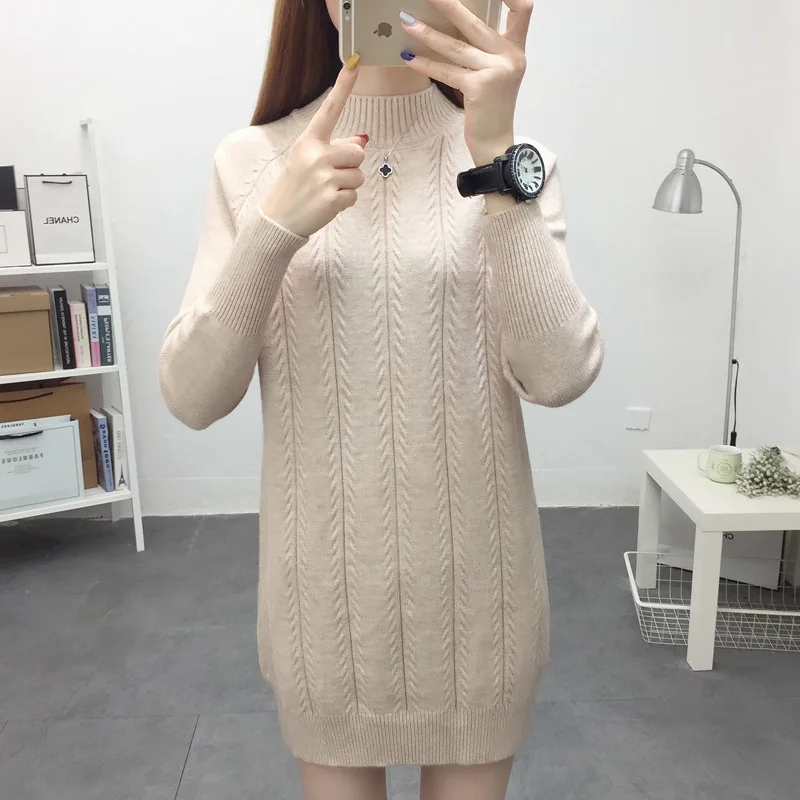 

2020 Spring and Autumn New Fashion Nethong Women's Sweaters Long and Loose Bottom Blouse-d0730