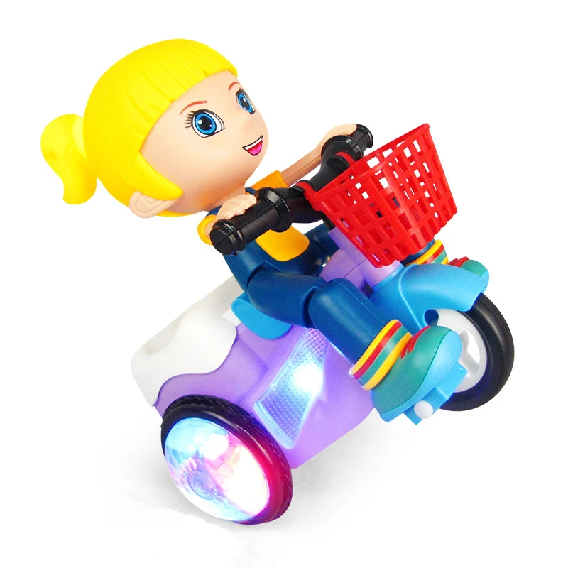 

Electric Rotate Stunt Dynamic Lighting Music Cartoon Tricycle ModelFor Boy Gift For Children Birthday Christmas Gifts