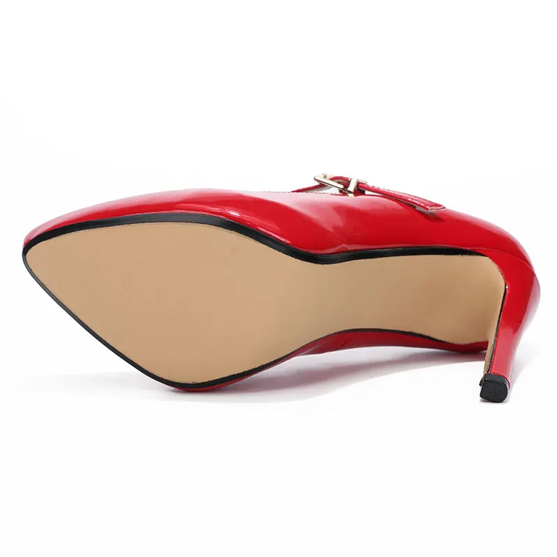 GENSHUO/женские туфли лодочки на высоком каблуке пикантные с острым носком тонком