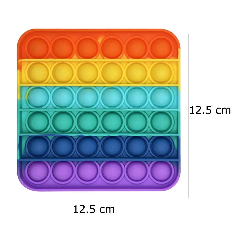 

Rainbow Bubble Fidget Toy Autism Concentration Stress Relief Toys Push Bubble Decompression Educational Toys