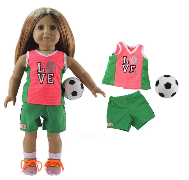 Новинка 5 комплектов кукольной одежды + 2 пары очков 1 сумка зонт футбольный мяч
