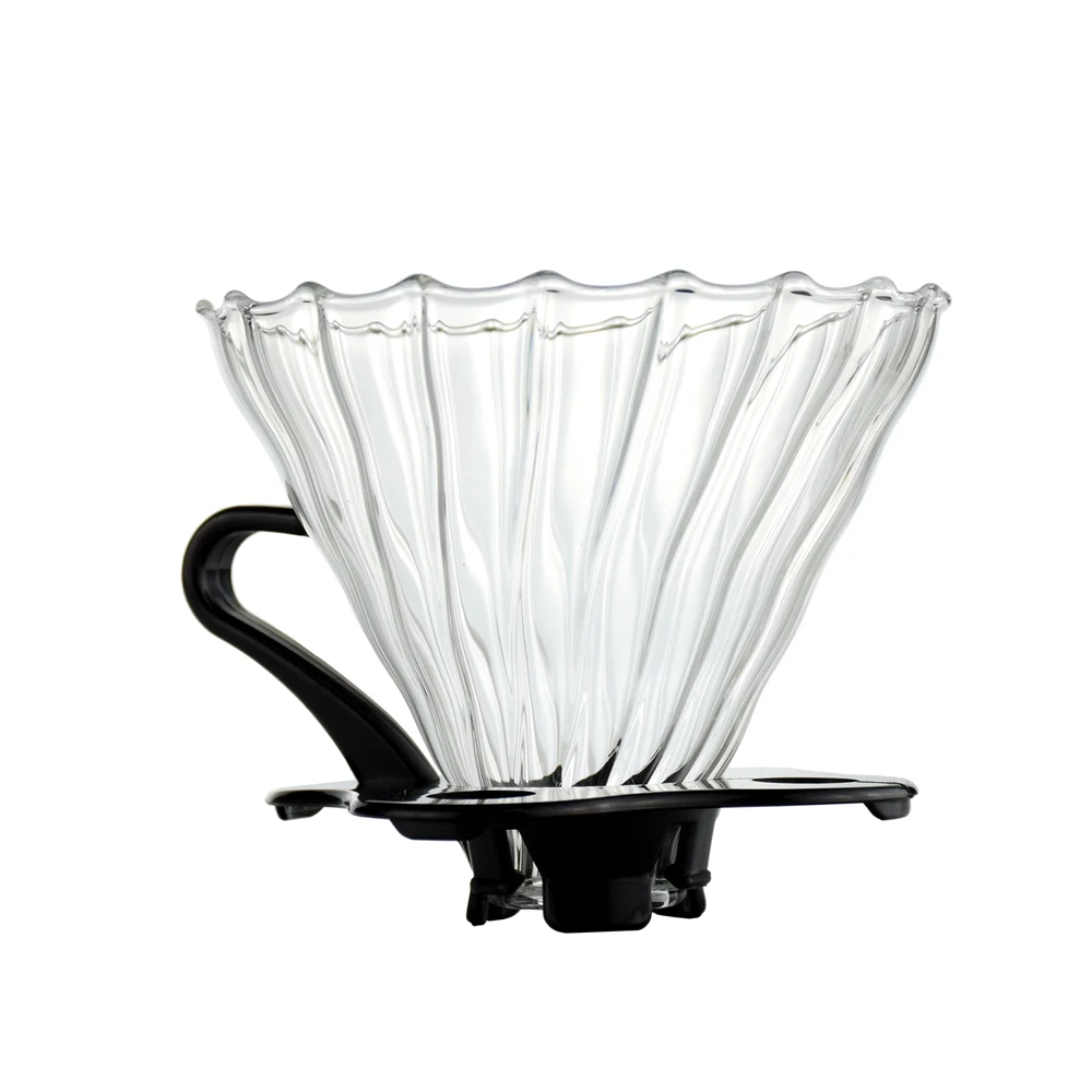 Стеклянная капельница Ecocoffee V60 с 40 бумажными фильтрами горячая Пивоваренная