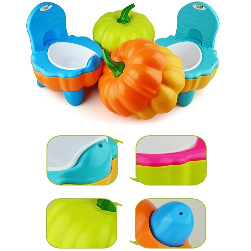 

Cute Baby Chair Cartoon Folding Potty Toddler Portable Training Plastic Toilet Seat Pumpkin
