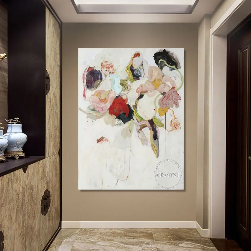 

2022 Modern Original Hand Painted High Quality Abstract Paintings On Canvas Large Restaurant Decoration Unframed Hot Sale