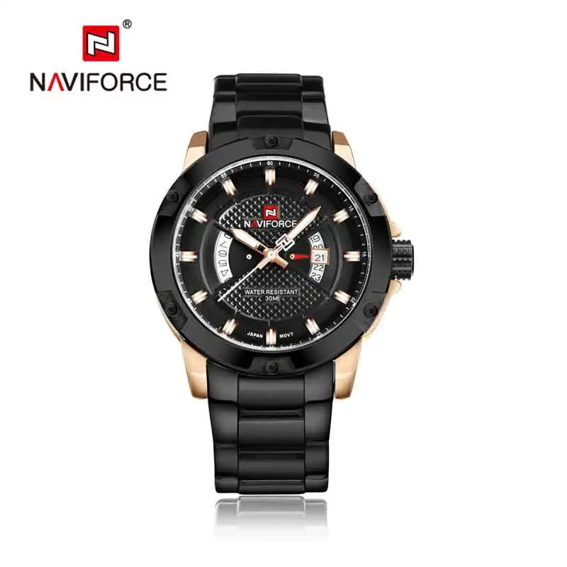RGB NAVIFORCE мужские часы Топ люксовый бренд мужские полностью стальные часы кварцевые часы Аналоговые водонепроницаемые спортивные армейские военные наручные часы - Цвет: RGB