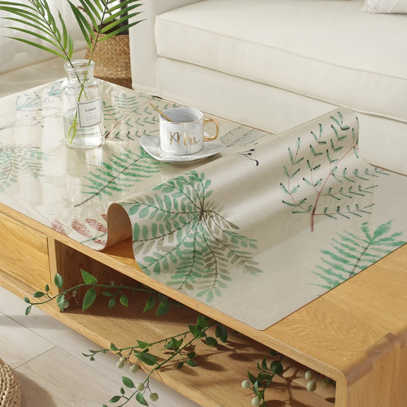 Скатерть из ПВХ непромокаемая маслостойкая Пыленепроницаемая мягкого