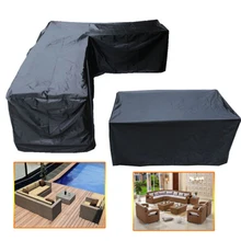 Corner Outdoor Sofa Cover Garden Rattan Corner Furniture Cover V Shape Waterproof Sofa Protect Set All-Purpose Dust Covers