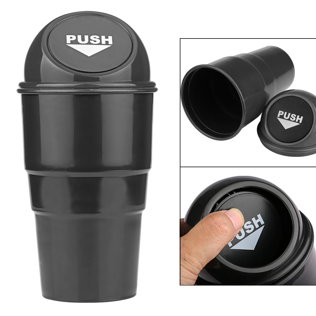 

Auto Trash Dust Case Mini Car Trash Garbage Can Holder Bin Box Car-styling Yellow Red Blue Black Gray Car Interior Accessories