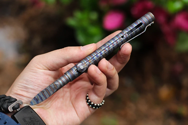 Fire pattern color EDC инструменты из титанового сплава лом кулон уличный Паракорд DIY украшения выживания кемпинг снаряжение EDC многофункциональные инструменты - Цвет: Fire pattern color