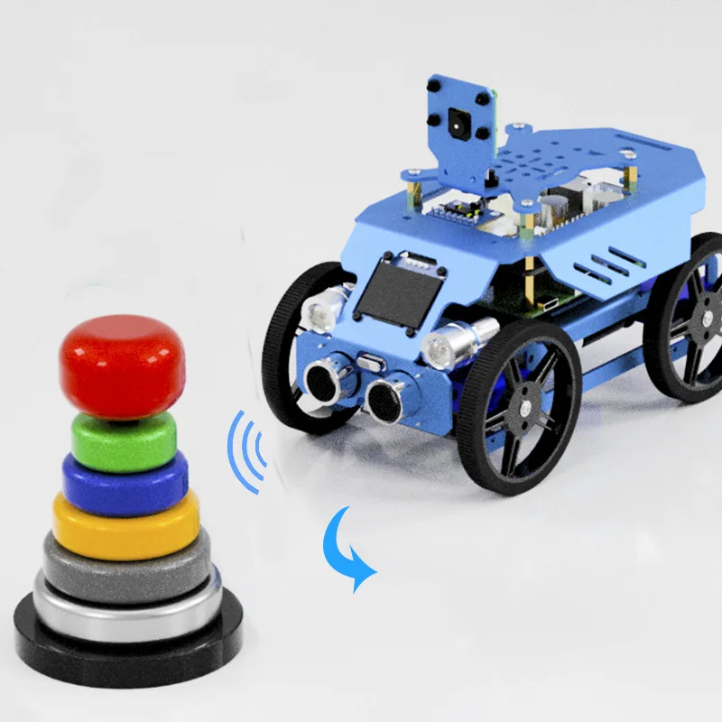 

Учебный робот Steam Science and Education Raspberry Pi четырехколесный классический автомобильный робот три в одном из алюминиевого сплава