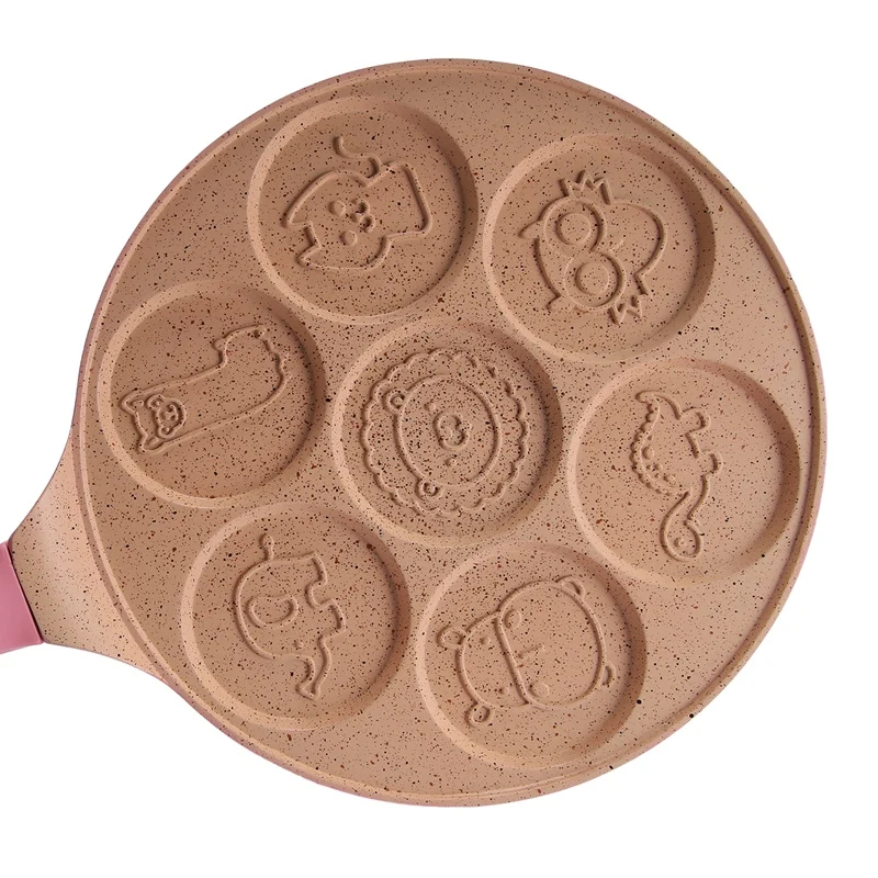 

Animal Face Pancake Pan Fun 7 Holes Pancake Omelette Pan Non Stick Coating Pancake Pan Multifunction Breakfast Pot Waffle Baking